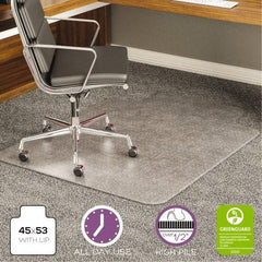 Deflect-o - 53" Long x 45" Wide, Chair Mat - Rectangular, Beveled Edge Style - Eagle Tool & Supply