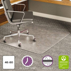 Deflect-o - 60" Long x 46" Wide, Chair Mat - Rectangular, Beveled Edge Style - Eagle Tool & Supply