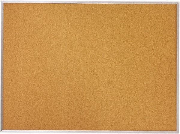 Mead - 96" Wide x 48" High Open Cork Bulletin Board - Natural (Color) - Eagle Tool & Supply
