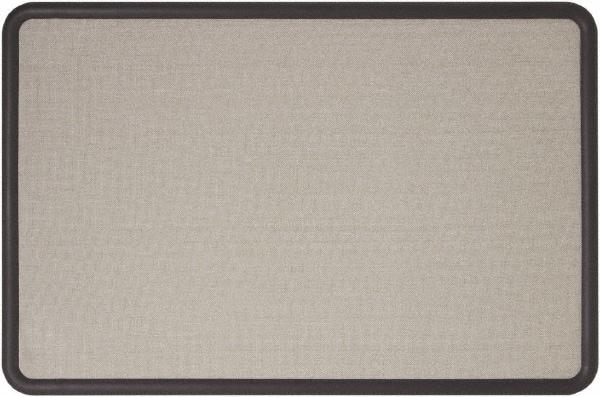 Quartet - 36" Wide x 24" High Cork Bulletin Board - Fabric, Gray - Eagle Tool & Supply