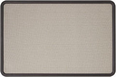 Quartet - 36" Wide x 24" High Cork Bulletin Board - Fabric, Gray - Eagle Tool & Supply