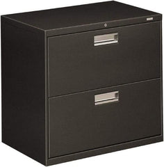 Hon - 30" Wide x 28-3/8" High x 19-1/4" Deep, 2 Drawer Roll-Out - Steel, Charcoal - Eagle Tool & Supply