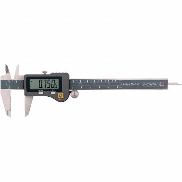 Fowler - 0 to 6" Range, 0.01mm Resolution, IP67 Electronic Caliper - Eagle Tool & Supply