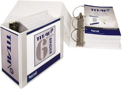Samsill - 1,250 Sheet Capacity, 11 x 8-1/2", View Ring Binder - Polypropylene Covered Chipboard, White - Eagle Tool & Supply