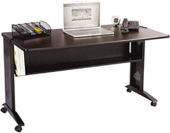 Safco - 200 Lb Capacity Mobile Computer Stand - 53-1/2" Wide x 28" Deep x 30" High, Melamine - Eagle Tool & Supply