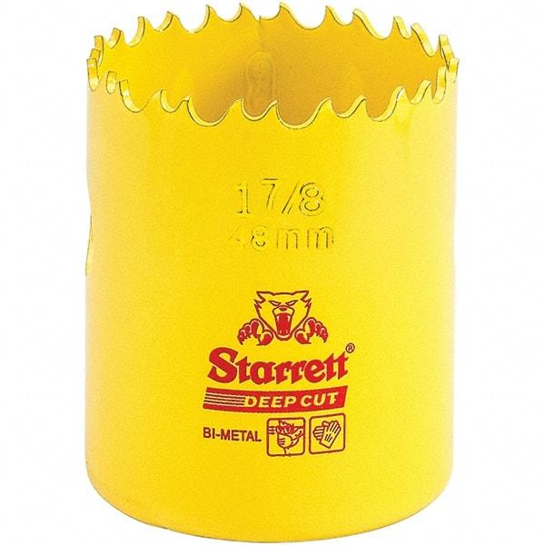 Starrett - 1-7/8" Diam, 2" Cutting Depth, Hole Saw - High Speed Steel Saw, Toothed Edge - Eagle Tool & Supply