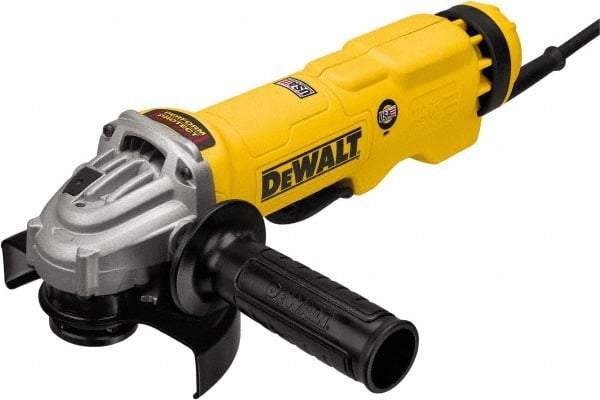 DeWALT - 4-1/2 & 5" Wheel Diam, 11,000 RPM, Corded Angle & Disc Grinder - 5/8-11 Spindle - Eagle Tool & Supply