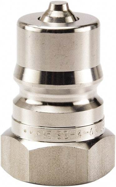 Parker - 3/4-16 SAE ORB 316 Stainless Steel Hydraulic Hose Female Straight Thread Nipple - 1,500 psi, 6 GPM, Series 60 - Eagle Tool & Supply