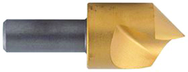 1" Size-1/2" Shank-90°-M42 Single Flute Countersink -  TiN Coated - Eagle Tool & Supply