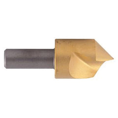 ‎1/2″ Size-3/8″ Shank-90°-M42 Single Flute Countersink - TiN Coated - Eagle Tool & Supply