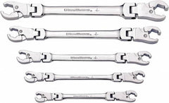 Armstrong - 5 Piece, 1/4 to 7/8" Flare Nut Wrench Set - Eagle Tool & Supply