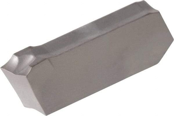 Iscar - GIM3 JS IC20 Grade, 0.1181" Cutting Width, Carbide Cutoff Insert - 15° Right Hand Lead Angle, 0.0008" Cnr Rad, Single End - Eagle Tool & Supply