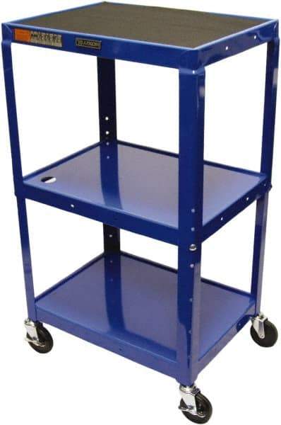 Luxor - 300 Lb Capacity, 24" Wide x 18" Long x 42" High Standard Utility Cart - 3 Shelf, Steel - Eagle Tool & Supply