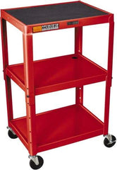 Luxor - 300 Lb Capacity, 24" Wide x 18" Long x 42" High Standard Utility Cart - 3 Shelf, Steel - Eagle Tool & Supply