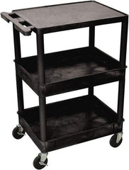 Luxor - 300 Lb Capacity, 24" Wide x 18" Long x 36" High Shelf Cart - 3 Shelf, Plastic - Eagle Tool & Supply