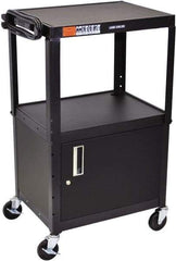 Luxor - 300 Lb Capacity, 24" Wide x 18" Long x 42" High Standard Utility Cart - 3 Shelf, Steel - Eagle Tool & Supply
