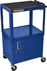 Luxor - 300 Lb Capacity, 24" Wide x 18" Long x 42" High Standard Utility Cart - 3 Shelf, Steel - Eagle Tool & Supply