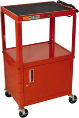 Luxor - 300 Lb Capacity, 24" Wide x 18" Long x 42" High Standard Utility Cart - 3 Shelf, Steel - Eagle Tool & Supply