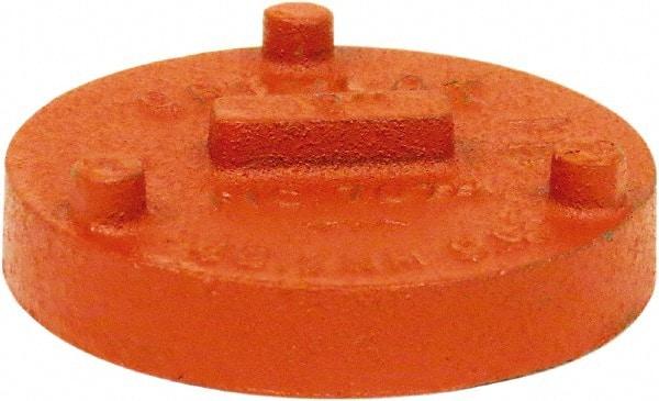 Made in USA - Size 3", Class 150, Malleable Iron Orange Pipe Cap - Grooved End Connection - Eagle Tool & Supply