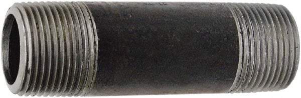 Value Collection - Schedule 160, 3" Diam x 5" Long Black Pipe Nipple - Threaded - Eagle Tool & Supply