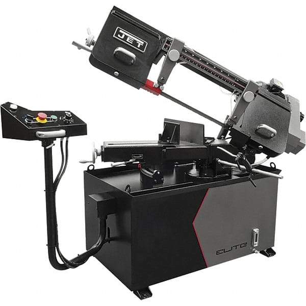 Jet - 8 x 13" Manual Horizontal Bandsaw - 1 Phase, 115/230 Volts, Variable Speed Pulley Drive - Eagle Tool & Supply