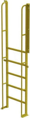 TRI-ARC - 102" 6 Step Configurable Crossover Ladder - 90° Incline, 1,000 Lb Capacity, 60" Platform Height, 30" Base Width x 15" Base Depth, Perforated Tread - Eagle Tool & Supply