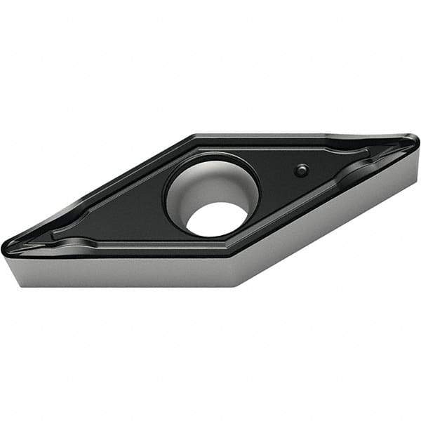 Walter - VCMT221 PF4 Grade WMP20S Carbide Turning Insert - TiCN/Al2O3/TiCN Finish, 35° Diamond, 1/4" Inscr Circle, 1/8" Thick, 1/64" Corner Radius - Eagle Tool & Supply