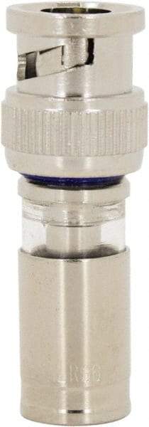 Ideal - Straight, BNC Compression Coaxial Connector - Compatible with RG6, Brass Body - Eagle Tool & Supply