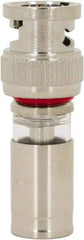 Ideal - Straight, BNC Compression Coaxial Connector - Compatible with RG59, Brass Body - Eagle Tool & Supply