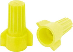 Ideal - 2, 18 to 3, 12 AWG, 600 Volt, Flame Retardant, Wing Twist on Wire Connector - Yellow, 221°F - Eagle Tool & Supply