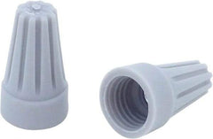 Ideal - 3, 22 to 2, 16 AWG, 300 Volt, Flame Retardant, Standard Twist on Wire Connector - Gray, 221°F - Eagle Tool & Supply