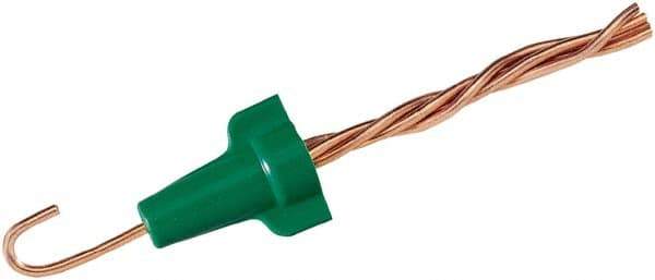 Ideal - 2, 14 to 4, 12 AWG, 600 Volt, Flame Retardant, Wing Twist on Wire Connector - Green, 221°F - Eagle Tool & Supply