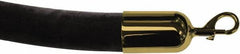 Tensator - 8' Long x 2" Wide Velour Rope - Black - Eagle Tool & Supply