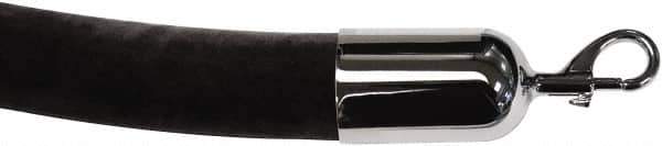 Tensator - 8' Long x 2" Wide Velour Rope - Black - Eagle Tool & Supply