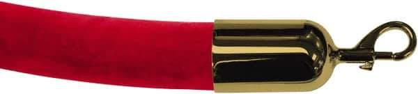 Tensator - 8' Long x 2" Wide Velour Rope - Red - Eagle Tool & Supply