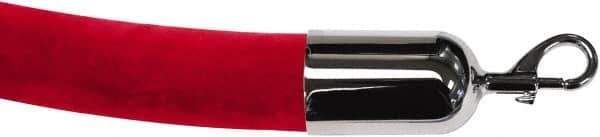 Tensator - 8' Long x 2" Wide Velour Rope - Red - Eagle Tool & Supply