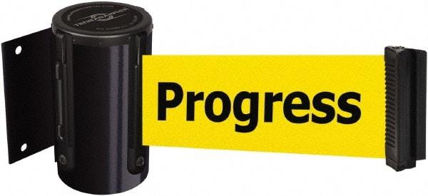 Tensator - 4" High x 2" Long x 3" Wide Barricade Tape Dispenser - Steel, Black Powdercoat Finish, Black, Use with Tensabarrier - Eagle Tool & Supply