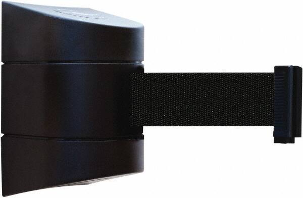 Tensator - 5" High x 3" Long x 3" Wide Barricade Tape Dispenser - Steel, Black Powdercoat Finish, Black, Use with Tensabarrier - Eagle Tool & Supply