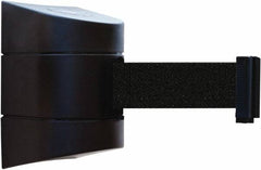 Tensator - 5" High x 3" Long x 3" Wide Barricade Tape Dispenser - Steel, Black Powdercoat Finish, Black, Use with Tensabarrier - Eagle Tool & Supply