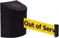 Tensator - 5" High x 3" Long x 3" Wide Barricade Tape Dispenser - Steel, Black Powdercoat Finish, Black, Use with Tensabarrier - Eagle Tool & Supply