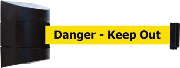 Tensator - 5" High x 3" Long x 3" Wide Barricade Tape Dispenser - Steel, Black Powdercoat Finish, Black, Use with Tensabarrier - Eagle Tool & Supply