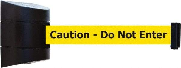 Tensator - 5" High x 3" Long x 3" Wide Barricade Tape Dispenser - Steel, Black Powdercoat Finish, Black, Use with Tensabarrier - Eagle Tool & Supply