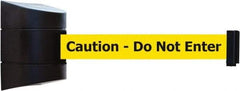 Tensator - 5" High x 3" Long x 3" Wide Barricade Tape Dispenser - Steel, Black Powdercoat Finish, Black, Use with Tensabarrier - Eagle Tool & Supply