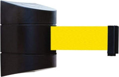 Tensator - 5" High x 3" Long x 3" Wide Barricade Tape Dispenser - Steel, Black Powdercoat Finish, Black, Use with Tensabarrier - Eagle Tool & Supply