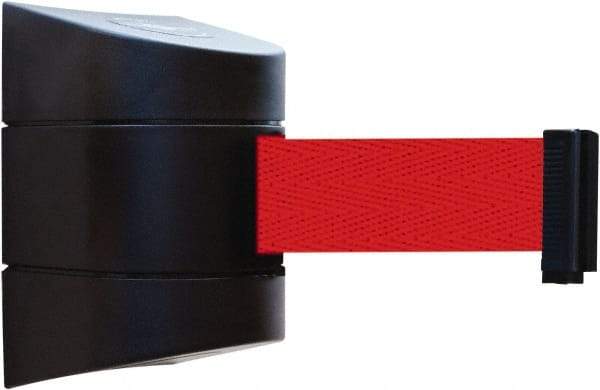 Tensator - 5" High x 3" Long x 3" Wide Barricade Tape Dispenser - Steel, Black Powdercoat Finish, Black, Use with Tensabarrier - Eagle Tool & Supply