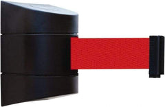 Tensator - 5" High x 3" Long x 3" Wide Barricade Tape Dispenser - Steel, Black Powdercoat Finish, Black, Use with Tensabarrier - Eagle Tool & Supply
