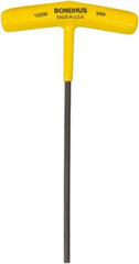Bondhus - 9/64" Hex, T-Handle Cushion Grip, Hex Key - 6" OAL, Protanium High Torque Steel, Inch System of Measurement - Eagle Tool & Supply