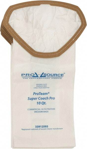 PRO-SOURCE - 2.5 Gal Meltblown Polypropylene & Paper Vacuum Bag - For ProTeam Super Coach Pro 6, GoFree Pro & ProVac FS 6 Qt Backpacks - Eagle Tool & Supply