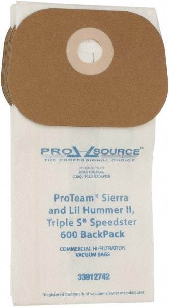 PRO-SOURCE - Meltblown Polypropylene & Paper Vacuum Bag - For ProTeam Sierra & Lil Hummer II (Open top bag), Triple S Speedster 600 Backpack - Eagle Tool & Supply