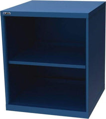 LISTA - 2 Shelf, 33-1/2" High x 28" Wide Bookcase - 28-1/2" Deep, Steel, Blue - Eagle Tool & Supply